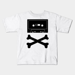 audio cassette tape, Crossbones Kids T-Shirt